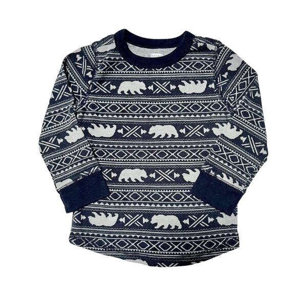 Old Navy Thermal Polar Bear Shirt Size 18-24m - Picture 1 of 4